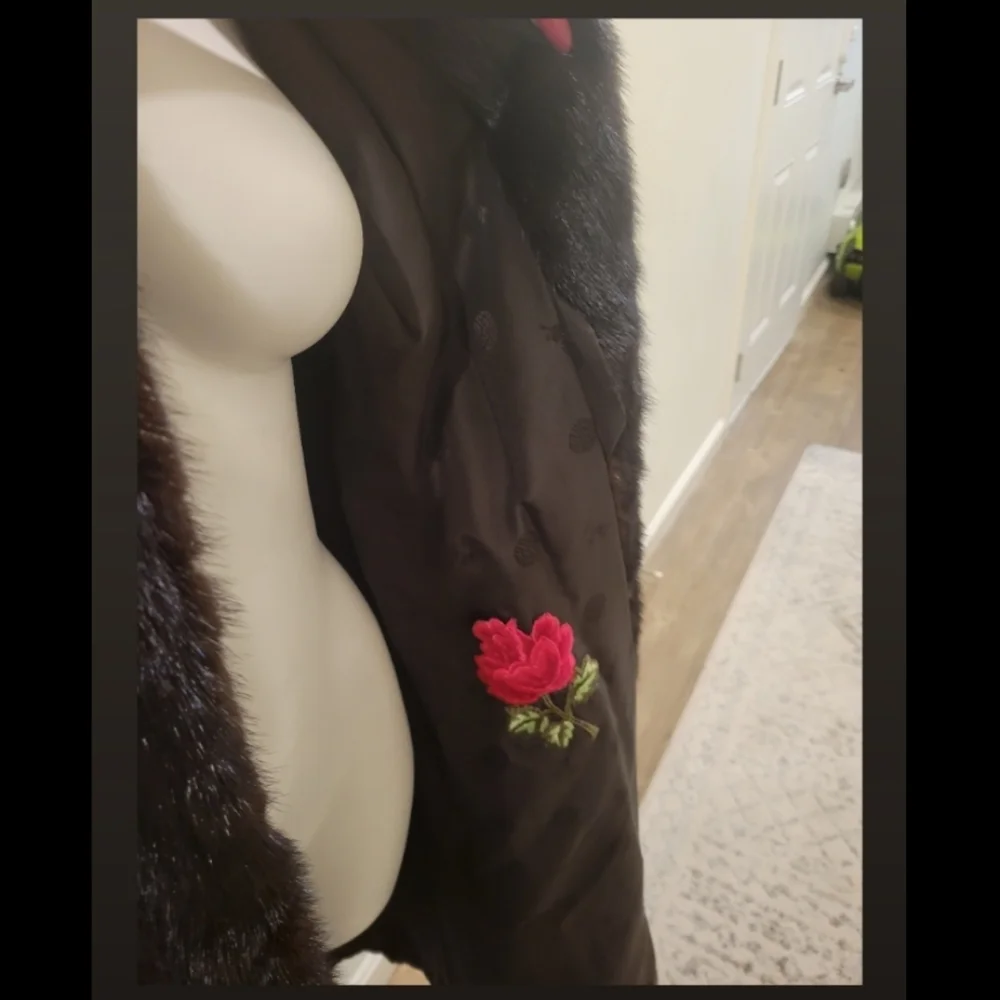 NATURAL Female Mahogany Full Length Mink Coat - Picture 4 of 14